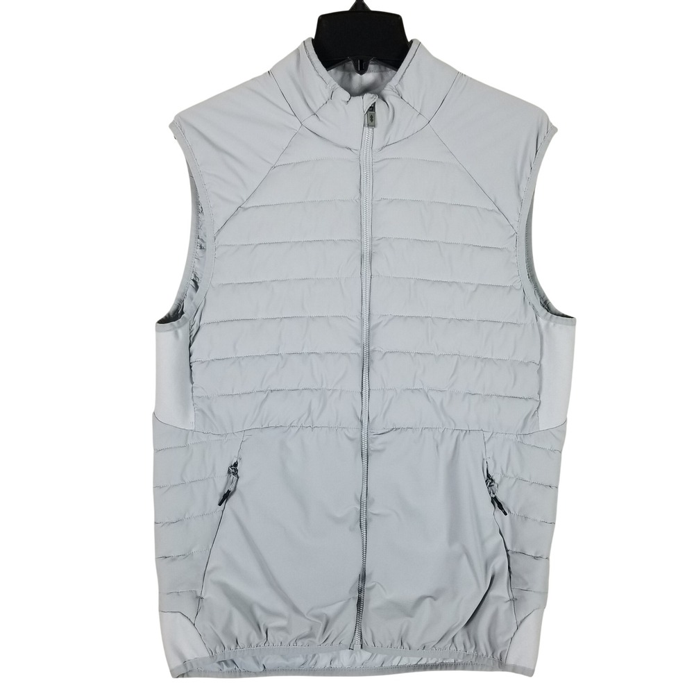 7 Diamonds Atlas Vest Mens Medium Grey Performance 4-Way Stretch Quilted VST1001